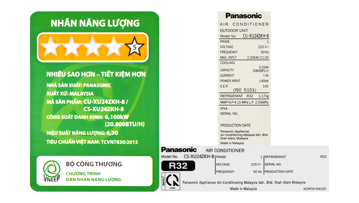 Máy lạnh Panasonic Inverter 1.5 HP CU/CS-XU12ZKH-8 - Ảnh 6